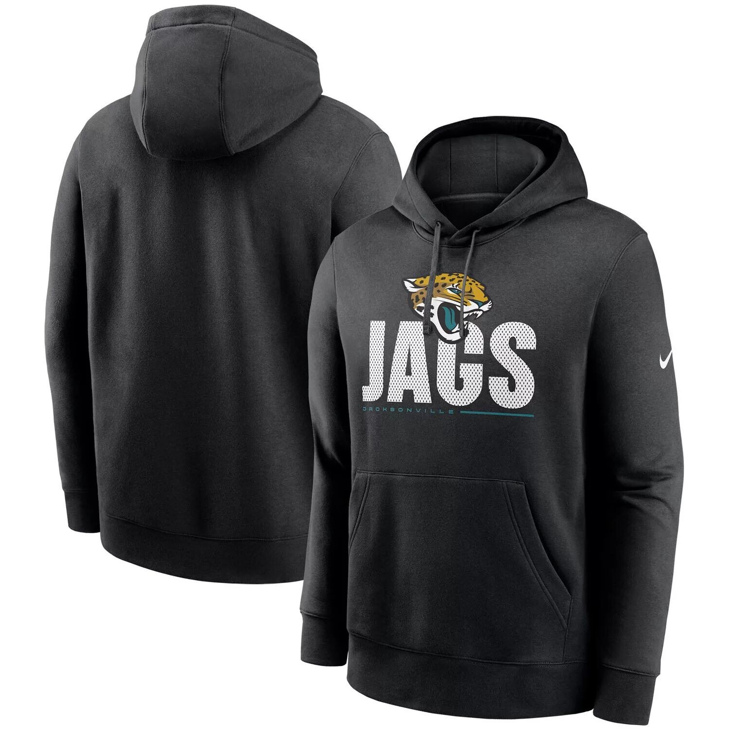 

Мужской черный пуловер с капюшоном Jacksonville Jaguars Team Impact Club Nike