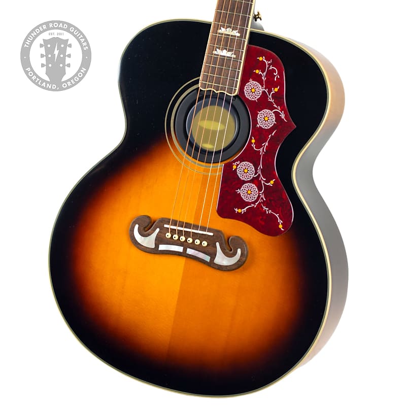 Акустическая гитара Epiphone J-200 Aged Vintage Sunburst w/All Solid Woods and Onboard Electronics
