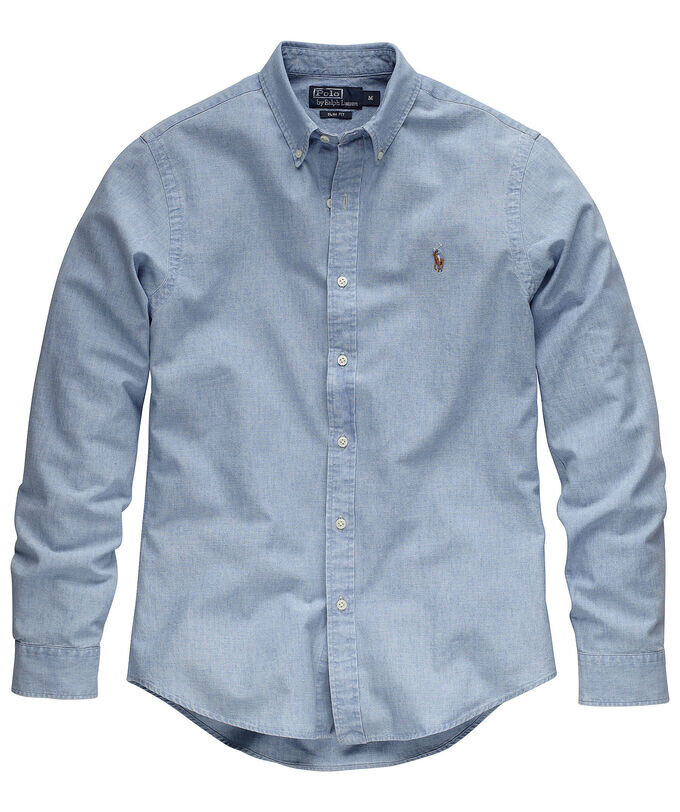 

Рубашка "slim fit" с длинным рукавом Polo Ralph Lauren, синий