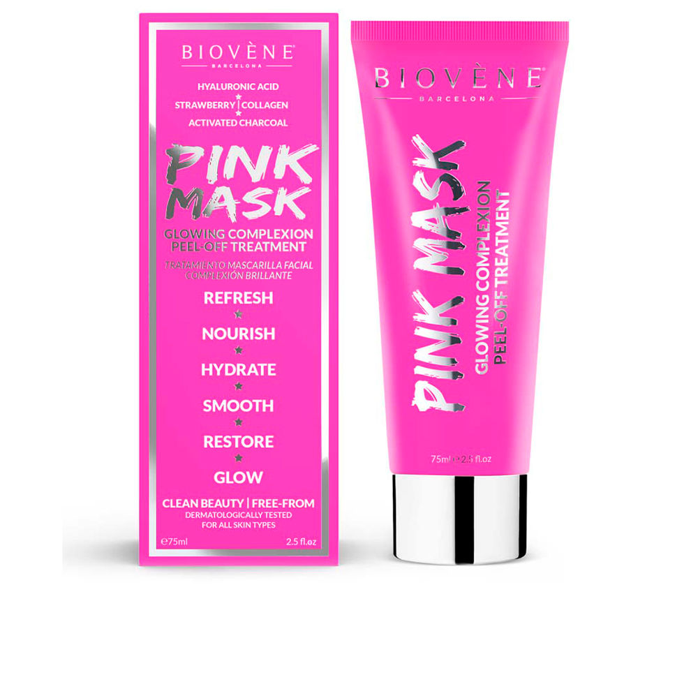 цена Маска для лица Pink mask glowing complexion peel-off treatment Biovene, 75 мл