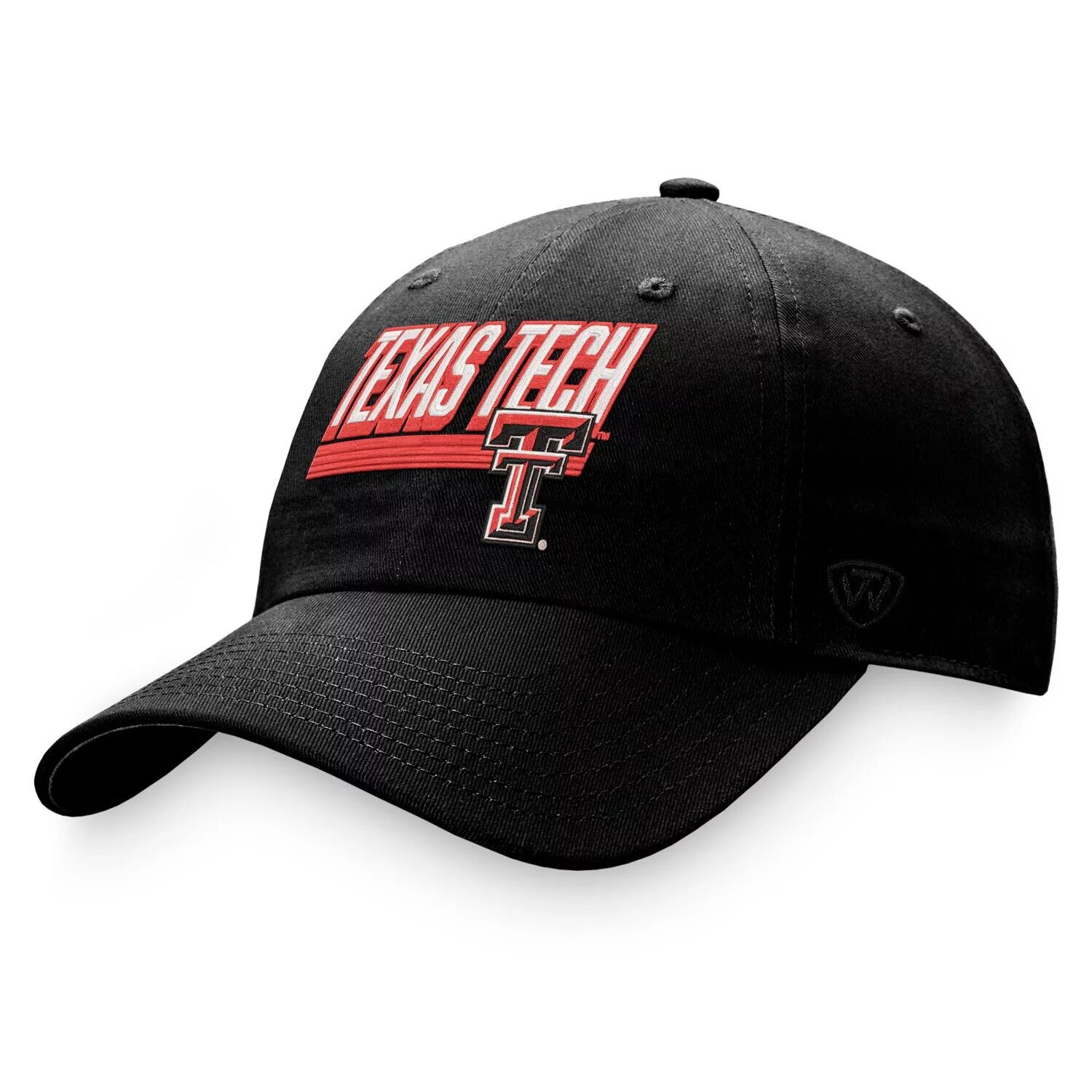

Мужская регулируемая кепка Top of the World черная Texas Tech Red Raiders Slice