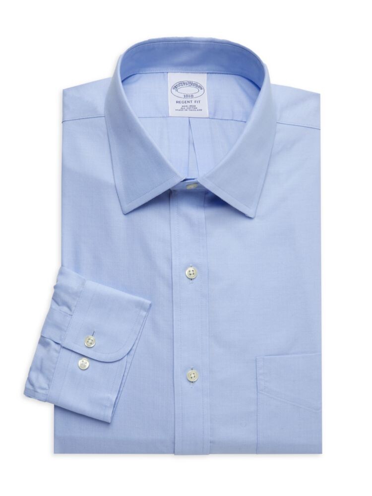 

Однотонная классическая рубашка Regent Fit Brooks Brothers, синий