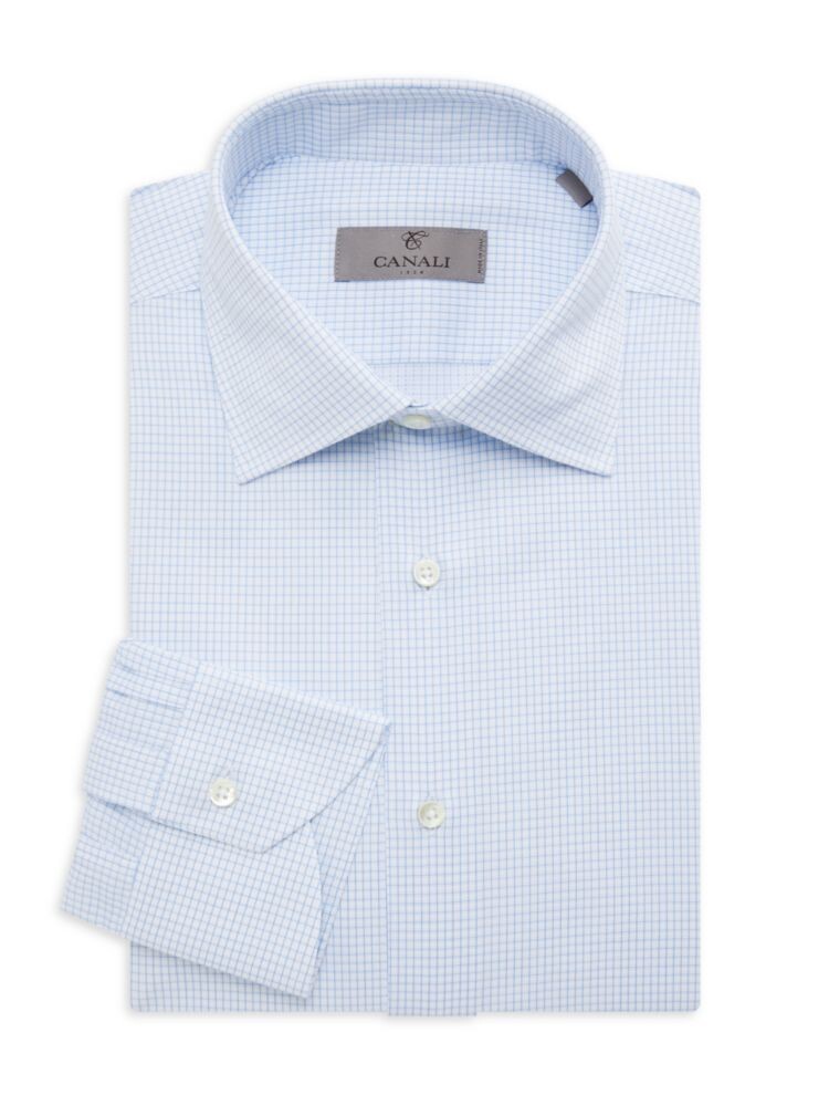 

Спортивная рубашка в клетку Modern Fit Canali, синий