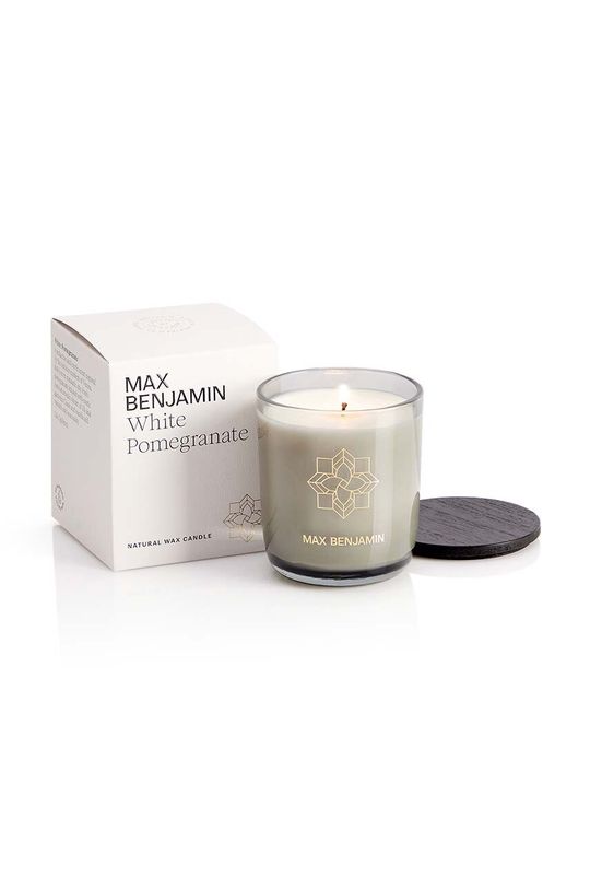 Ароматическая свеча Белый Гранат 210 г Max Benjamin, белый