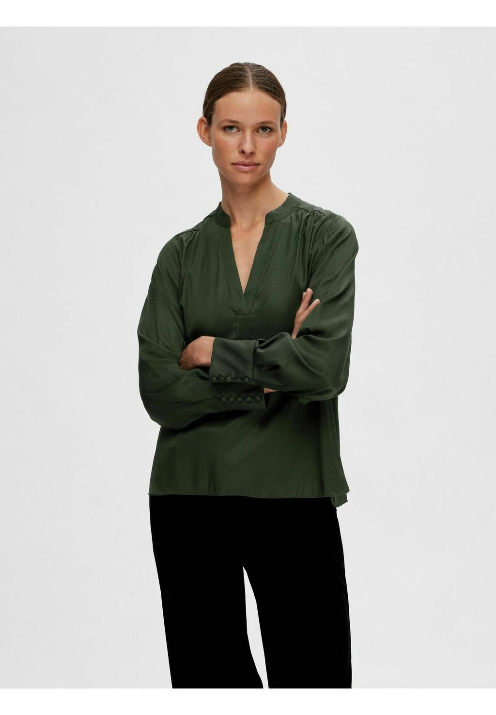 

Блузка Selected Femme, цвет duffel bag