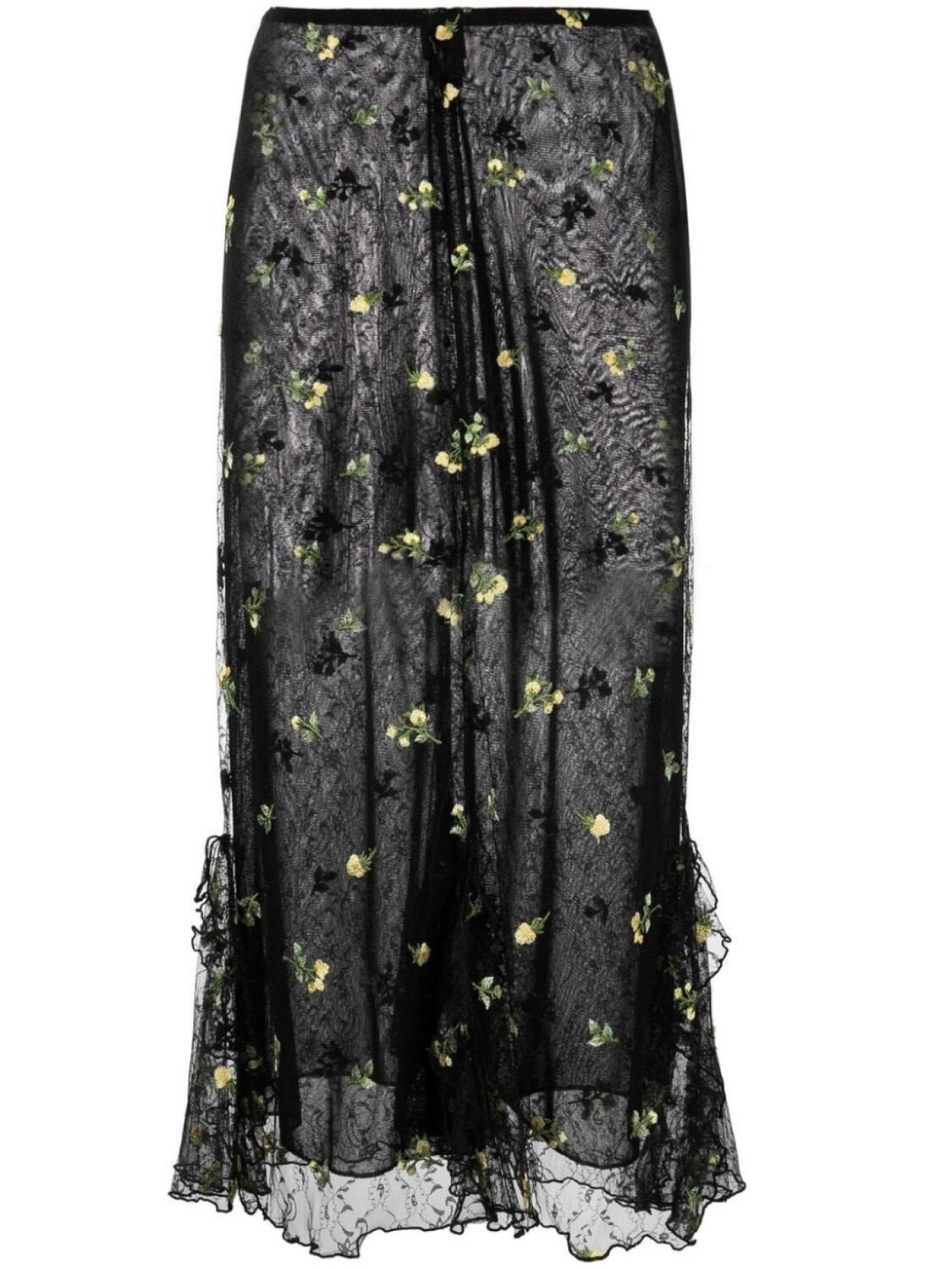 

Anna Sui кружевная юбка миди, черный