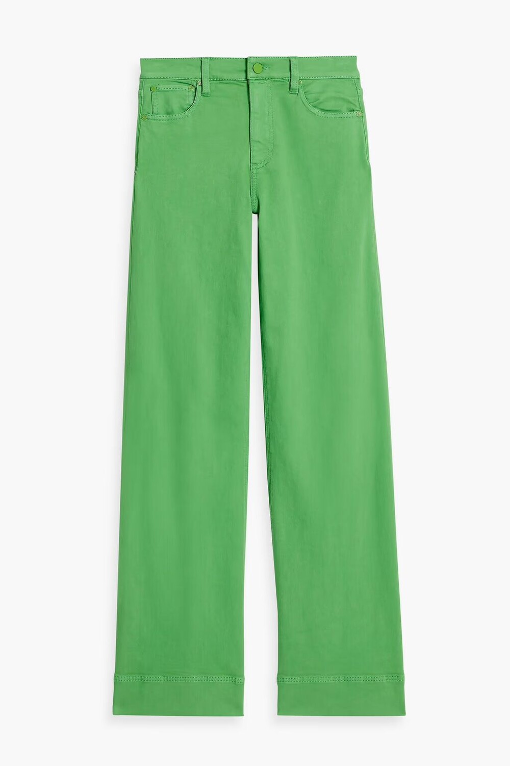 

Джинсы широкого кроя с высокой посадкой и потертостями Alice + Olivia Jeans, зеленый