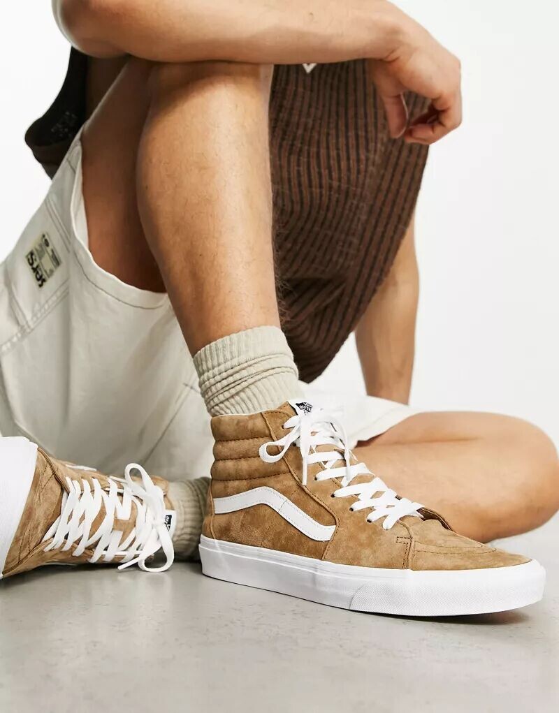 

Коричневые замшевые кроссовки Vans SK8-Hi