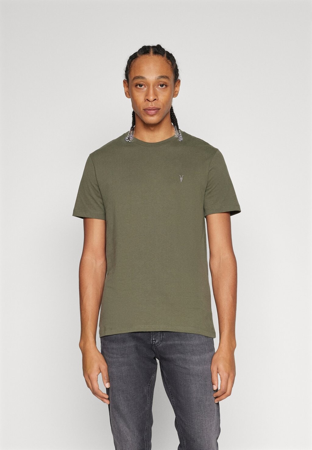 

Базовая футболка BRACE CREW AllSaints, райграсс зеленый