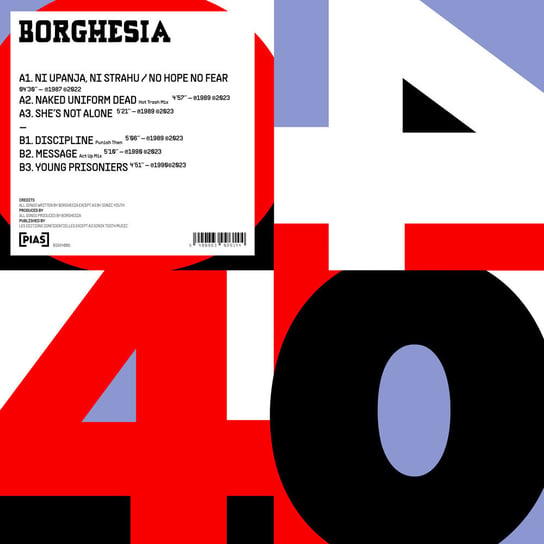 Виниловая пластинка Borghesia - Pias 40
