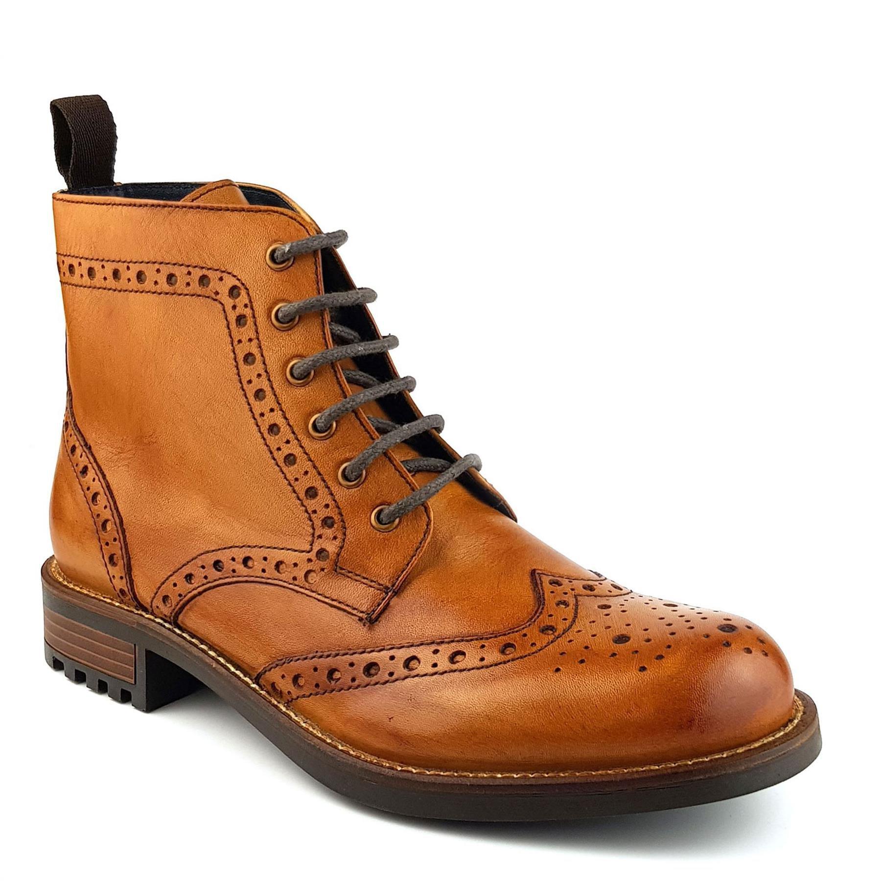 Кожаные ботинки броги Camden на шнуровке Frank James, коричневый кожаные броги norbury frank james коричневый