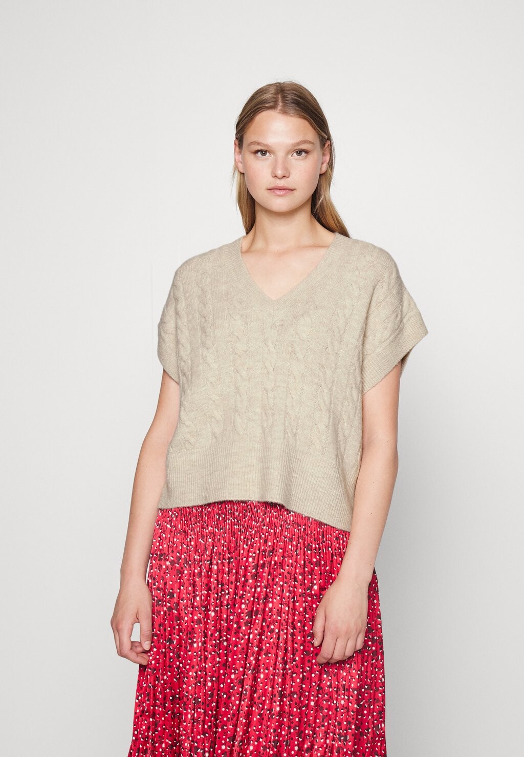 

Свитшот ONLY ONLMELODY VEST, цвет oatmeal melange