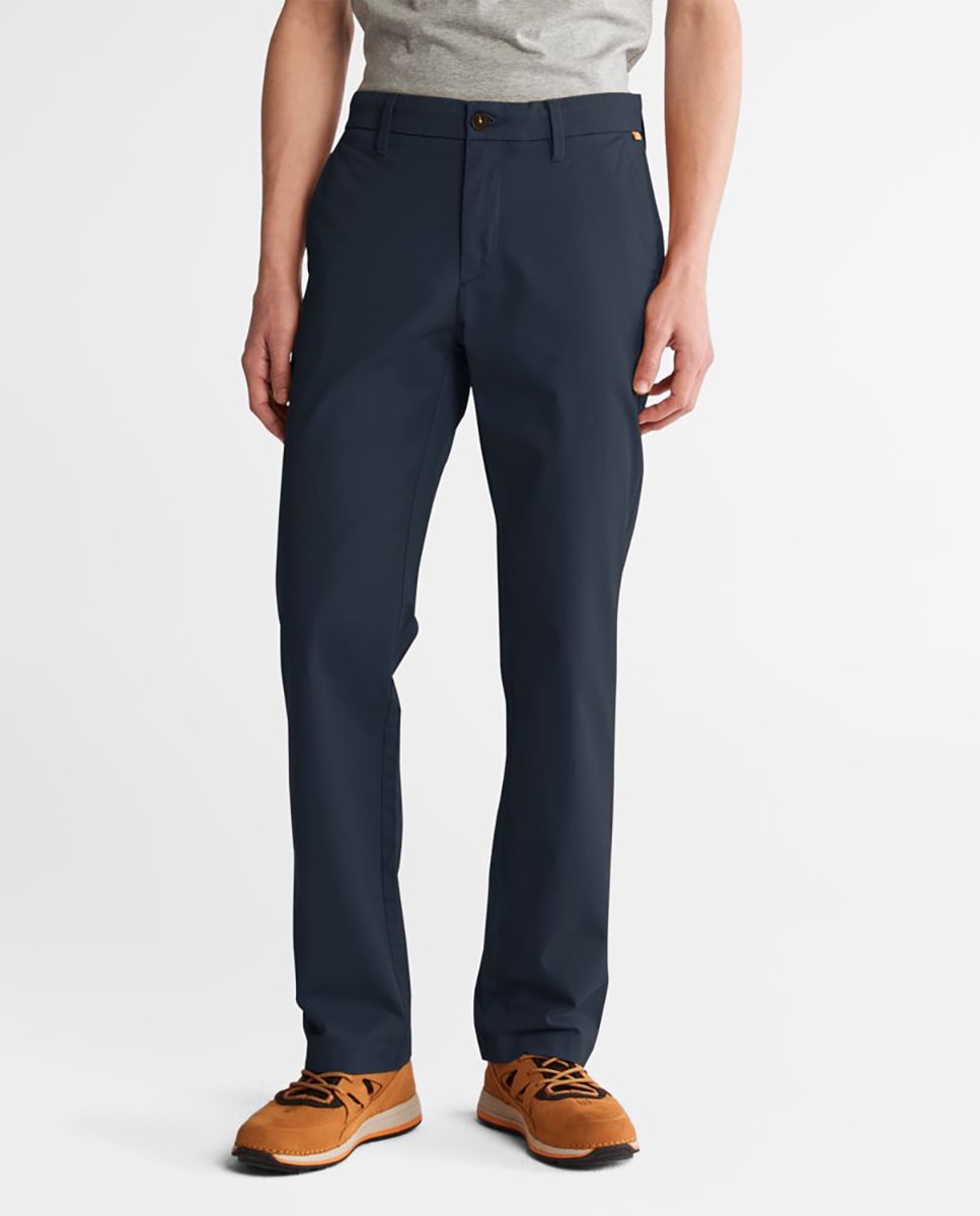 Обычные мужские брюки чинос темно-синего цвета Timberland, синий