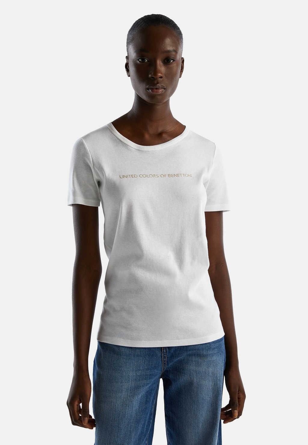 

Футболка с принтом United Colors of Benetton, белый