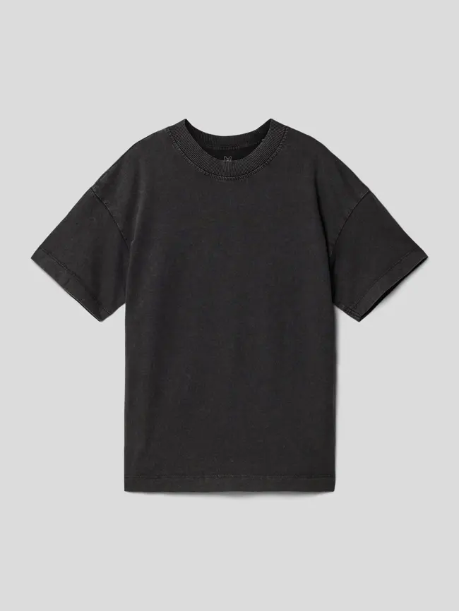

Футболка с круглым вырезом в рубчик модель «JORDUST» Jack & Jones, черный