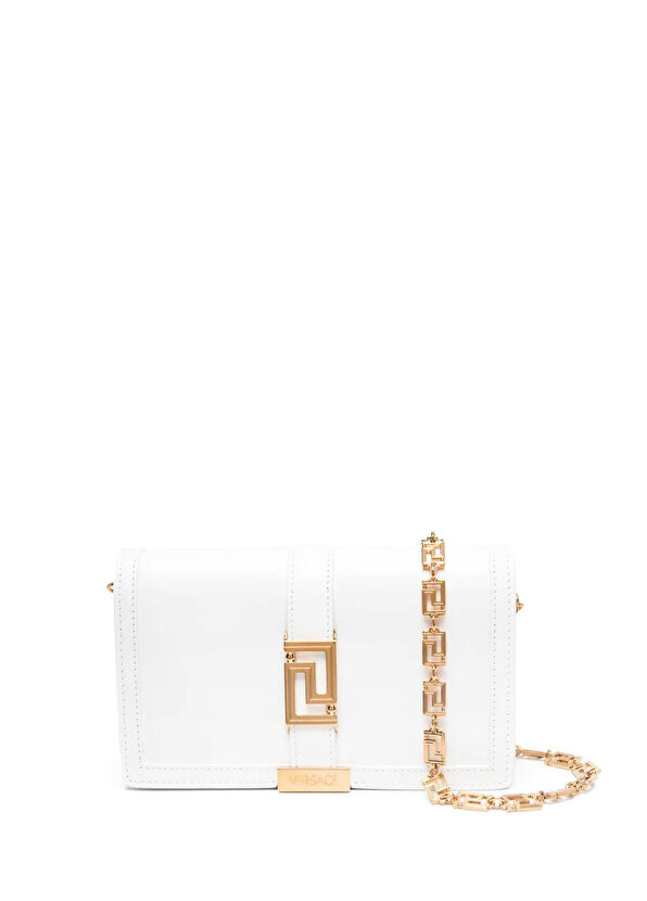 

Greca goddess mini белая женская кожаная сумка через плечо Versace