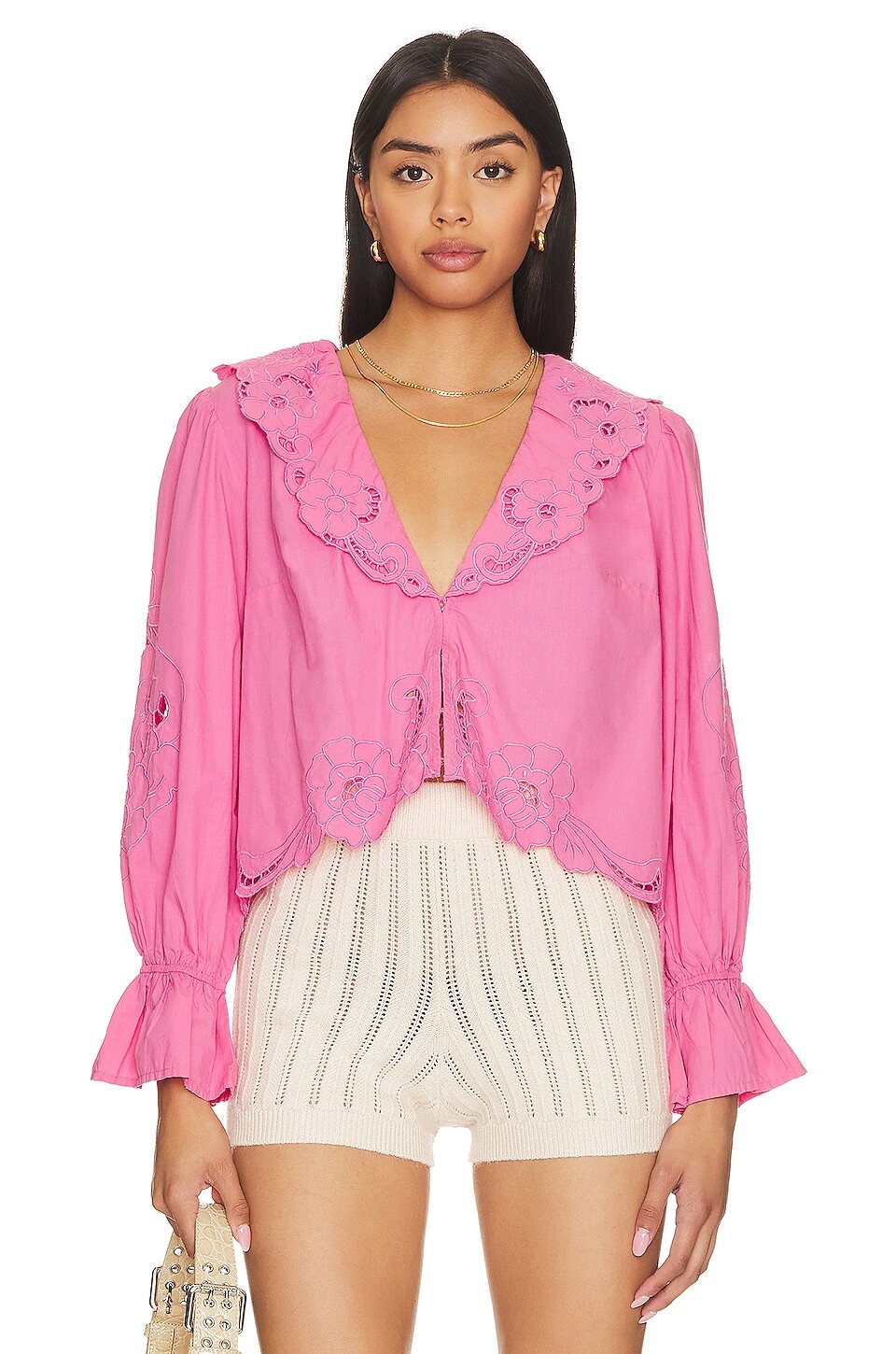 

Топ Free People Maisie Cutwork, цвет Bubblegum