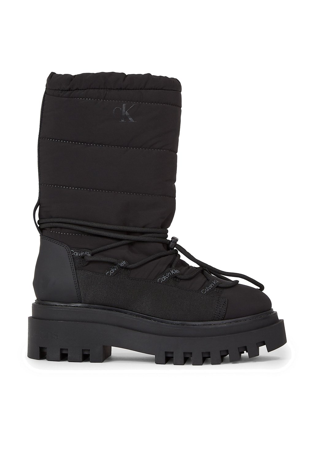 Ботинки Calvin Klein Jeans FLATFORM SNOW, цвет triple black топсайдеры hybrid boat shoe slip on calvin klein jeans цвет triple black