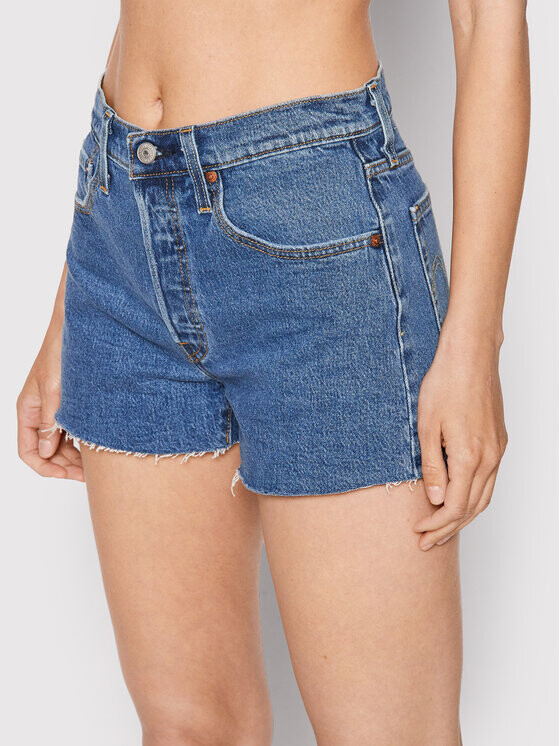 

Джинсовые шорты узкого кроя Levi's, синий