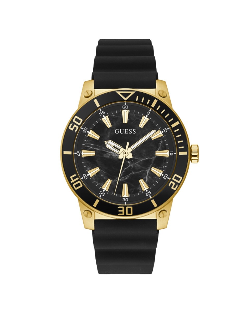 

Мужские кварцевые часы GW0420G2 из силикона и черным ремешком Guess, черный