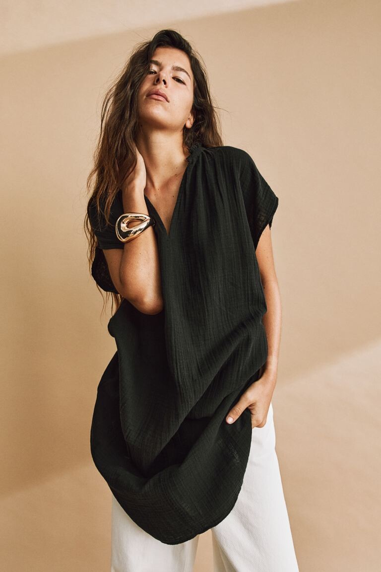 

Муслиновое платье H&M, черный