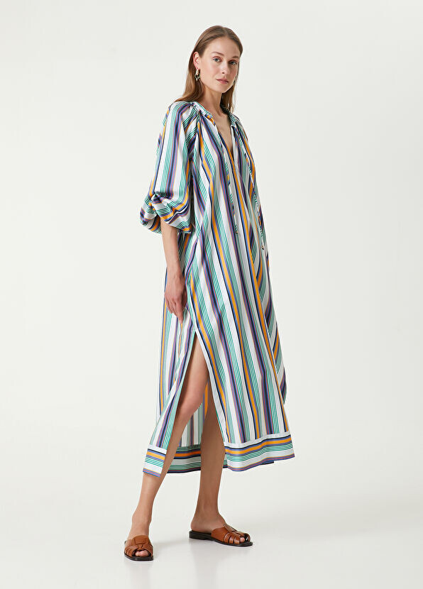

Платье миди в полоску с цветными блоками Beymen Collection, мультиколор