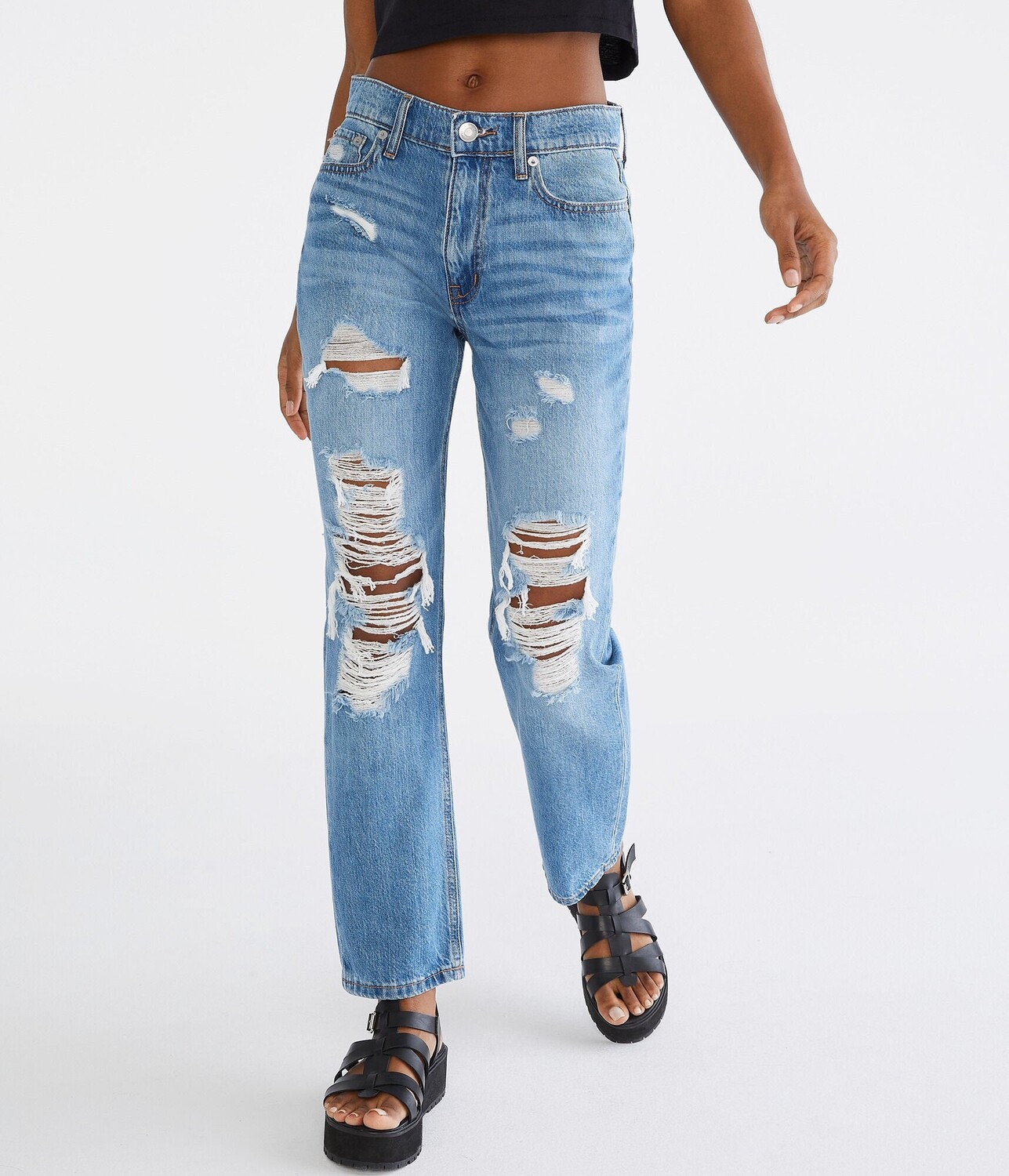 

Джинсы Aeropostale High-Rise Mom, цвет Medium Wash