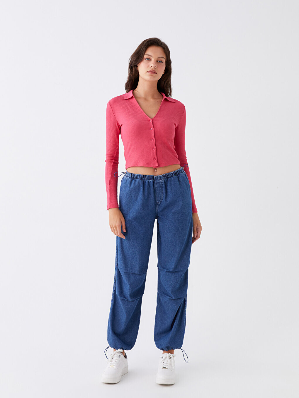 

Женские джинсовые брюки Jogger Parachute LCW Jeans, среднее индиго родео
