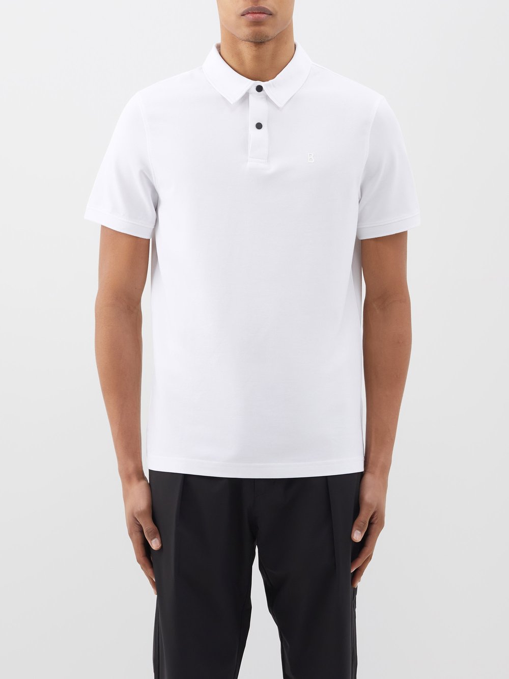 цена Рубашка-поло из хлопкового пике с нашивкой-логотипом timo Bogner, белый