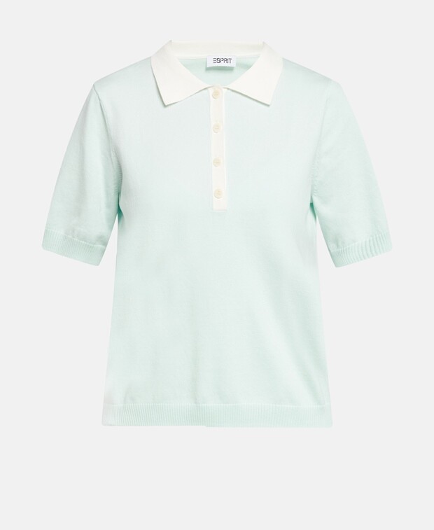 

Пуловер с короткими рукавами Esprit, лаймовый