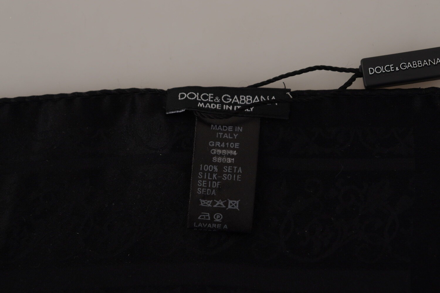 

Мужской квадратный шарф Dolce & Gabbana Elegant Silk, черный