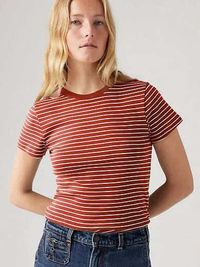 

Футболка Essential с короткими рукавами Levi's, цвет Maury Stripe Sundried Tomato - Red