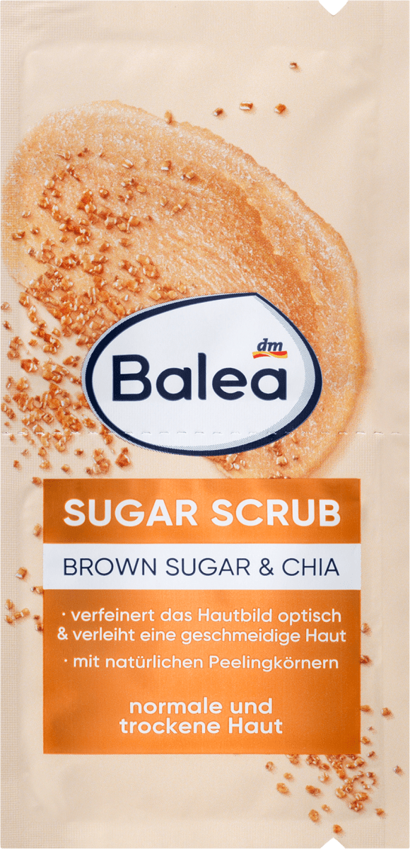 цена Пилинг-скраб с коричневым сахаром (2х8 мл) 160мл Balea