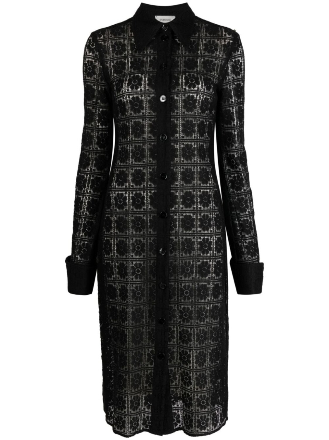 

Sportmax кружевное платье миди, черный