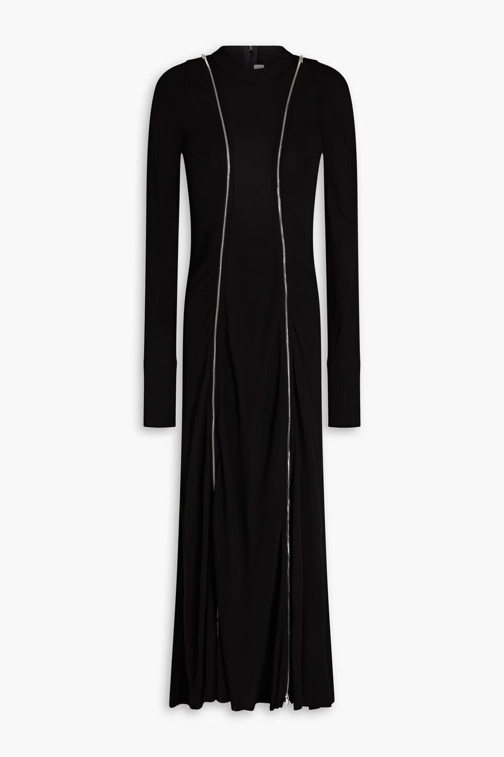 

Платье миди из эластичного джерси с закрученным вырезом спереди Victoria Beckham, черный