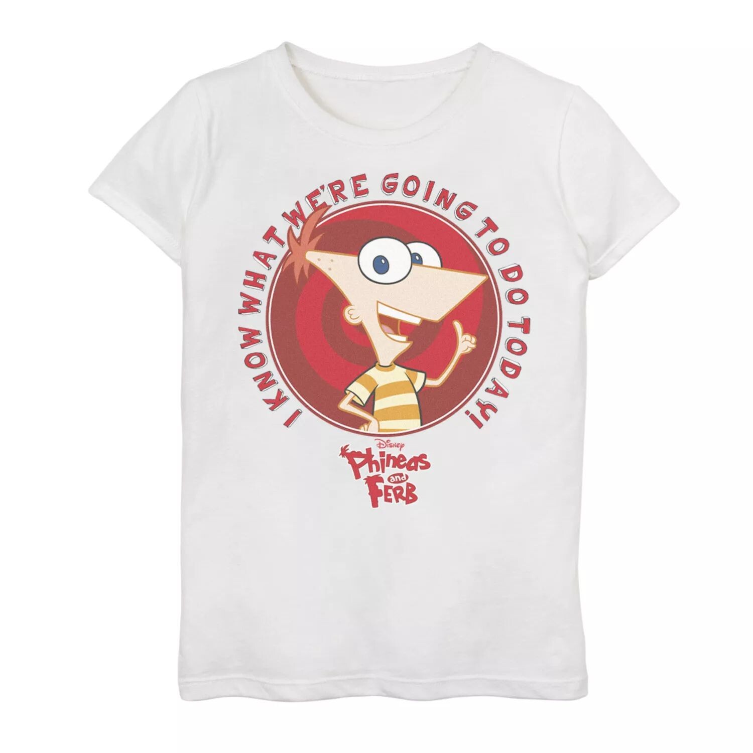 

Футболка с рисунком «Финес и Ферб» для девочек 7–16 лет Disney's Phineas Do Today Licensed Character