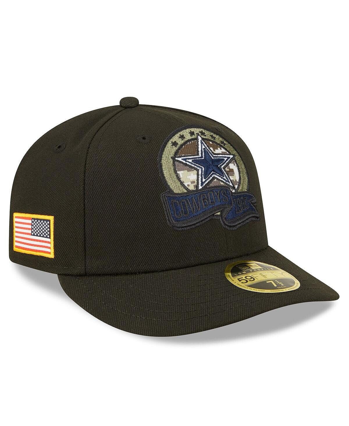 

Мужская черная приталенная шляпа Dallas Cowboys 2022 Salute To Service Low Profile 59FIFTY New Era