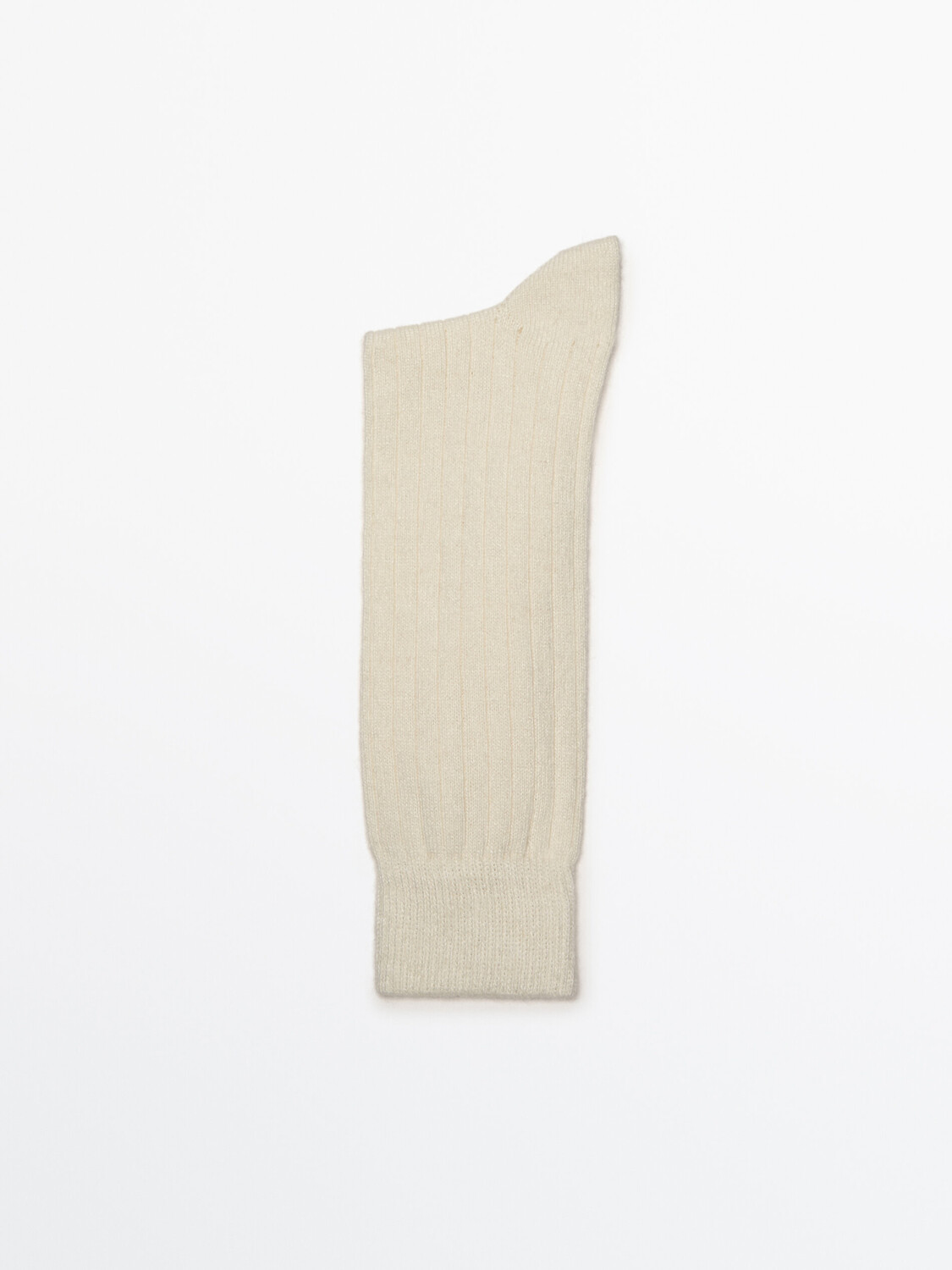 

Длинные носки в резинку Massimo Dutti, экру