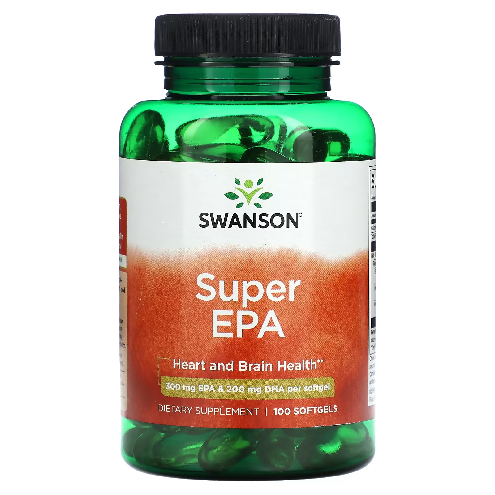 Пищевая добавка Swanson Super EPA, 100 мягких таблеток пищевая добавка swanson triple strength super epa и dha 900 мг 60 мягких таблеток