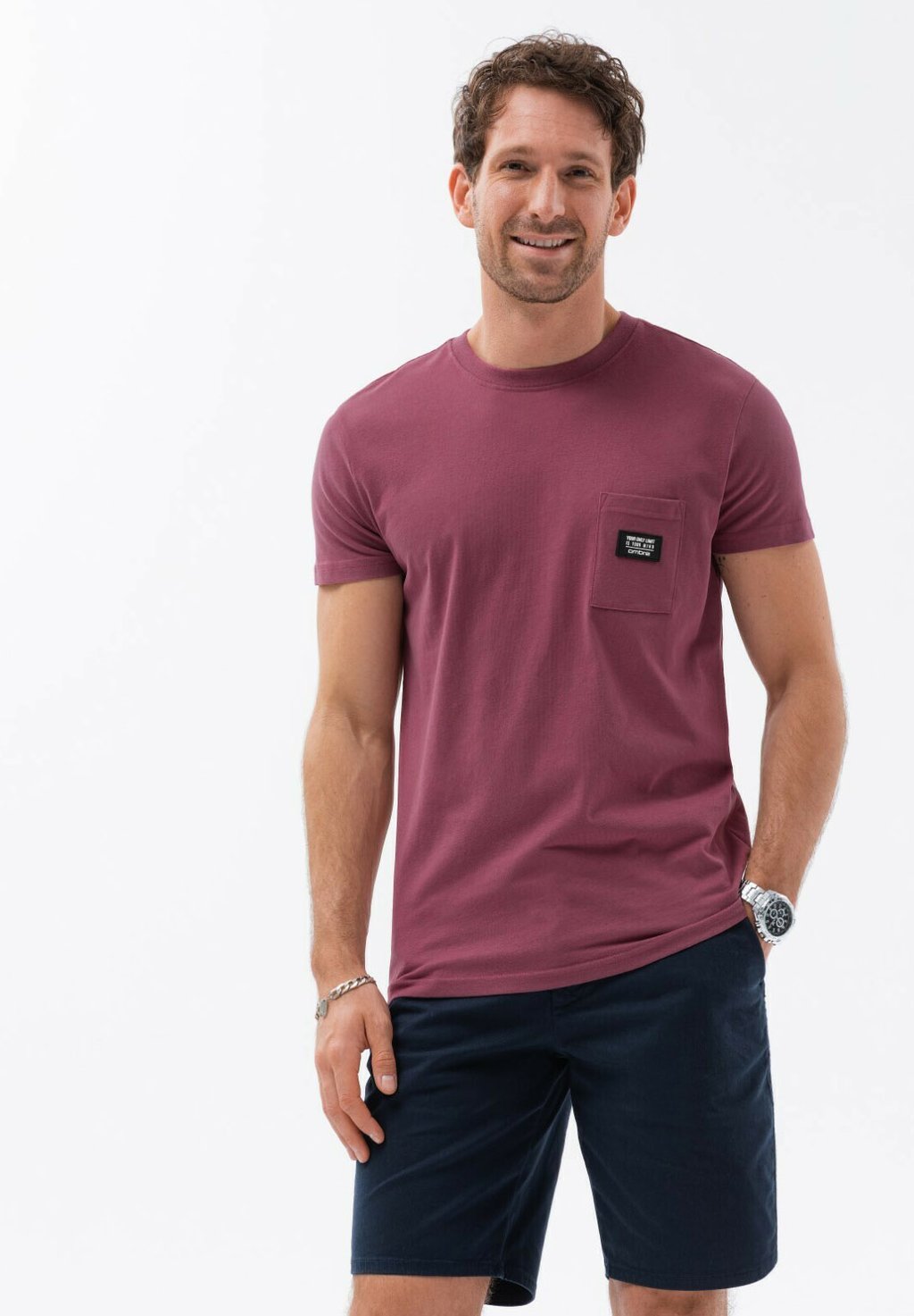 Базовая футболка WITH CHEST POCKET Ombre, фиолетовый