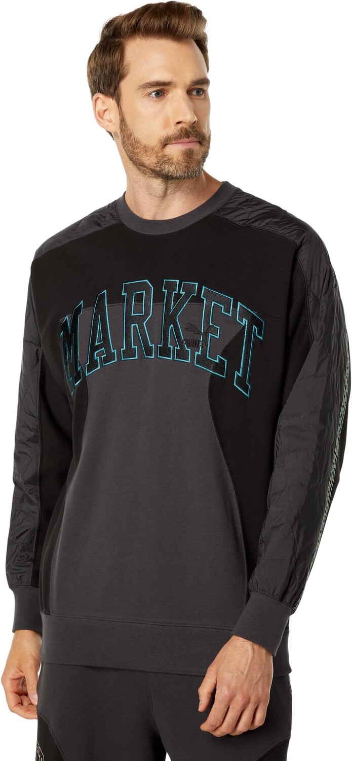 

Толстовка Puma X Market Relaxed Crew PUMA, цвет Phantom Black