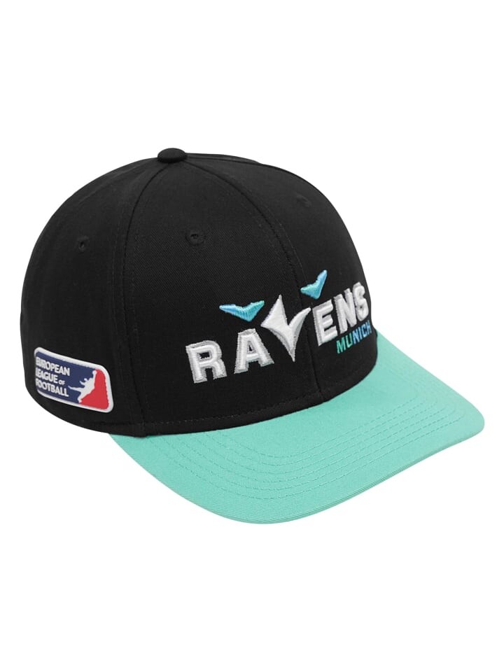 

Бейсболка DEF Snapback, цвет jet black/turquoise