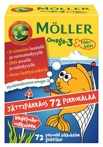 Витамины для детей Möller Omega-3 Pikkukalat Hedelma, 72 капсулы цена и фото