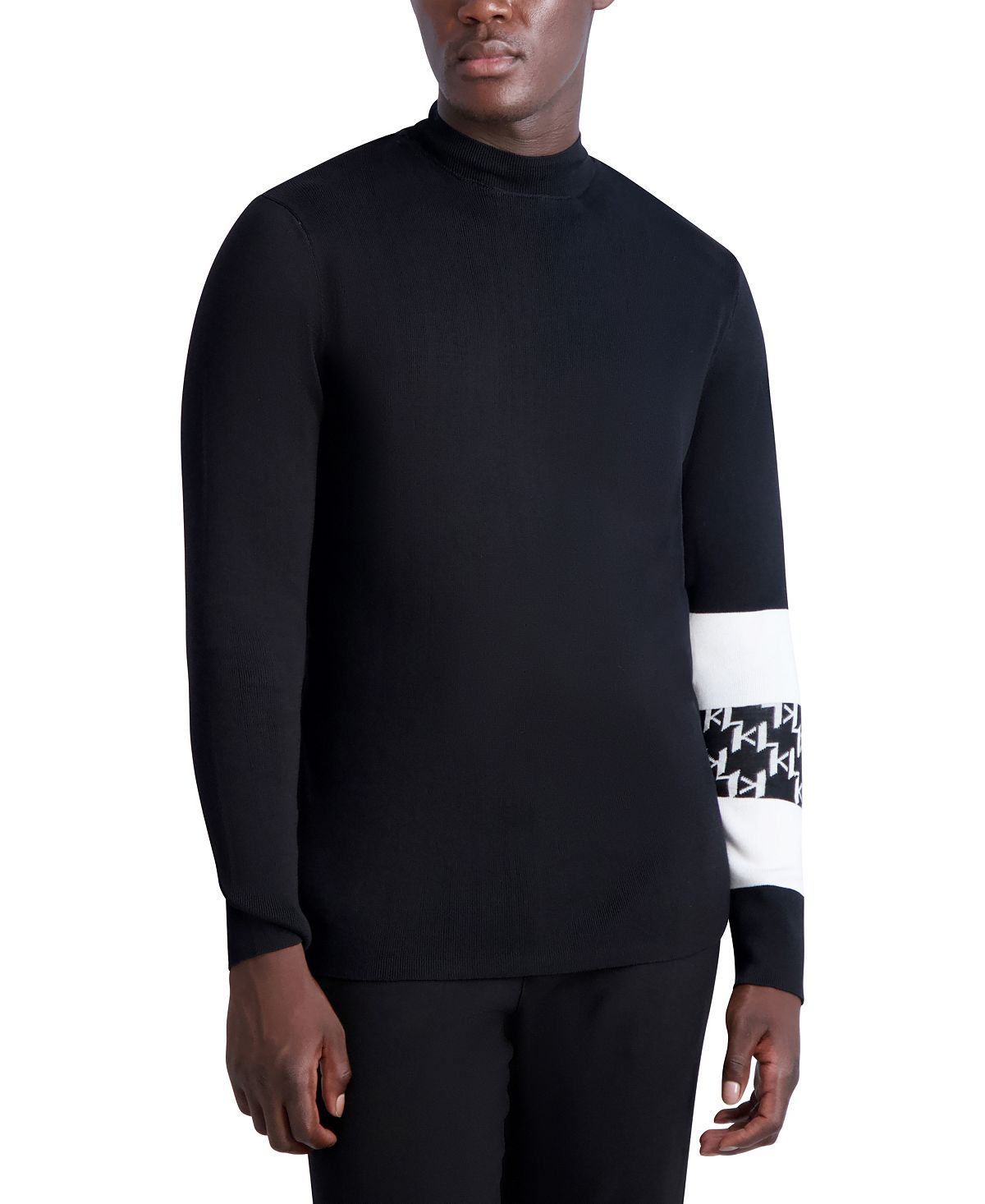 цена Мужской свитер с длинным рукавом и воротником-стойкой KARL LAGERFELD PARIS