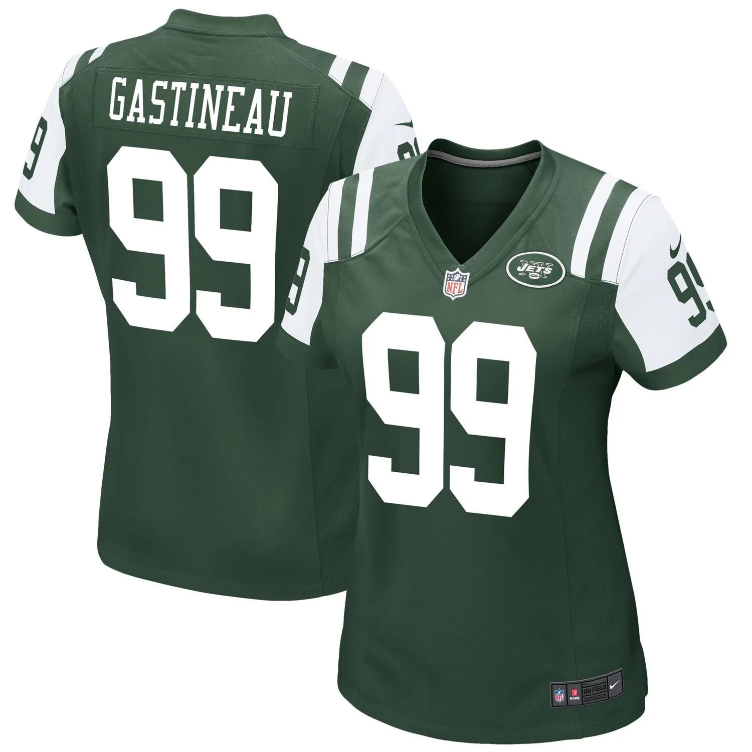 

Женская игровая майка Nike Mark Gastineau Green New York Jets Retired Game Nike