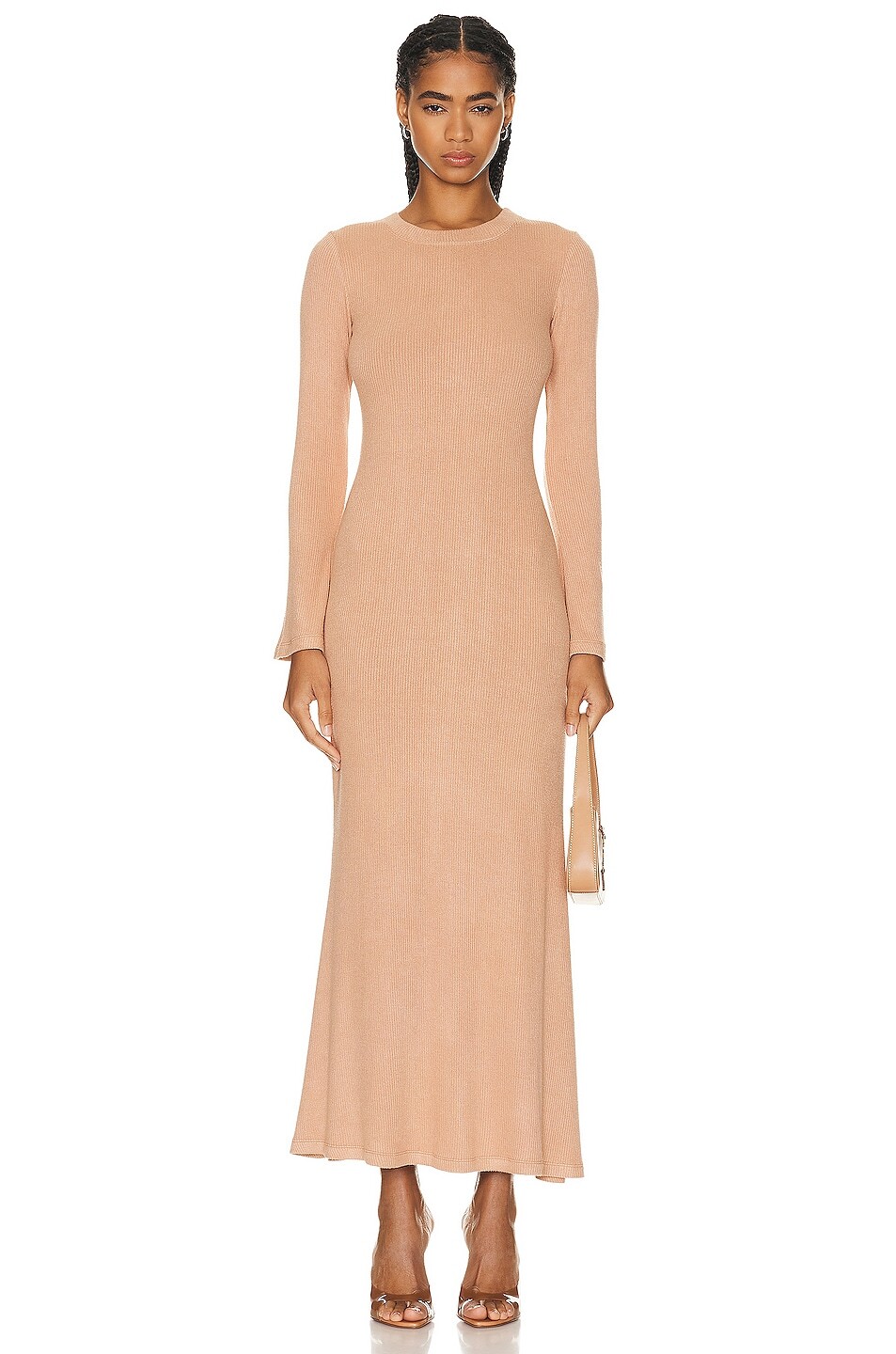 

Платье Sablyn Shiloh Flare Maxi Rib, цвет Almondine
