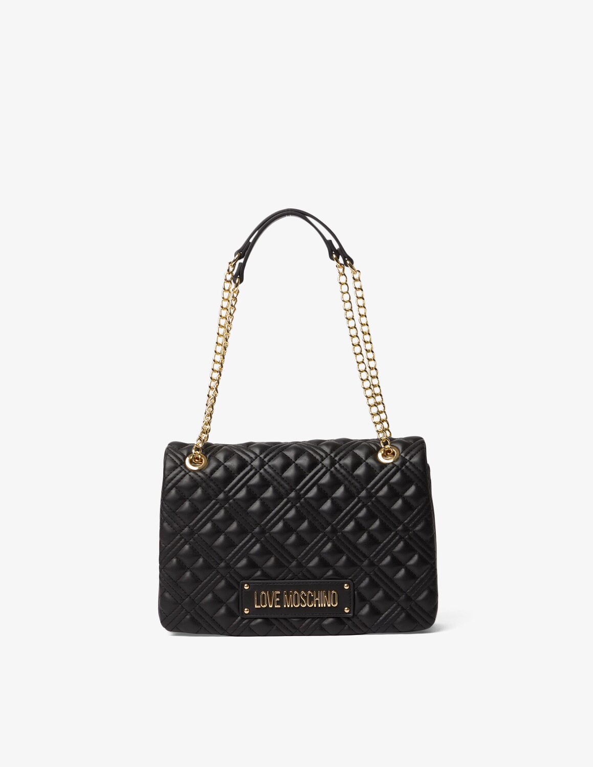 

Стеганая сумка с клапаном Love Moschino, черный