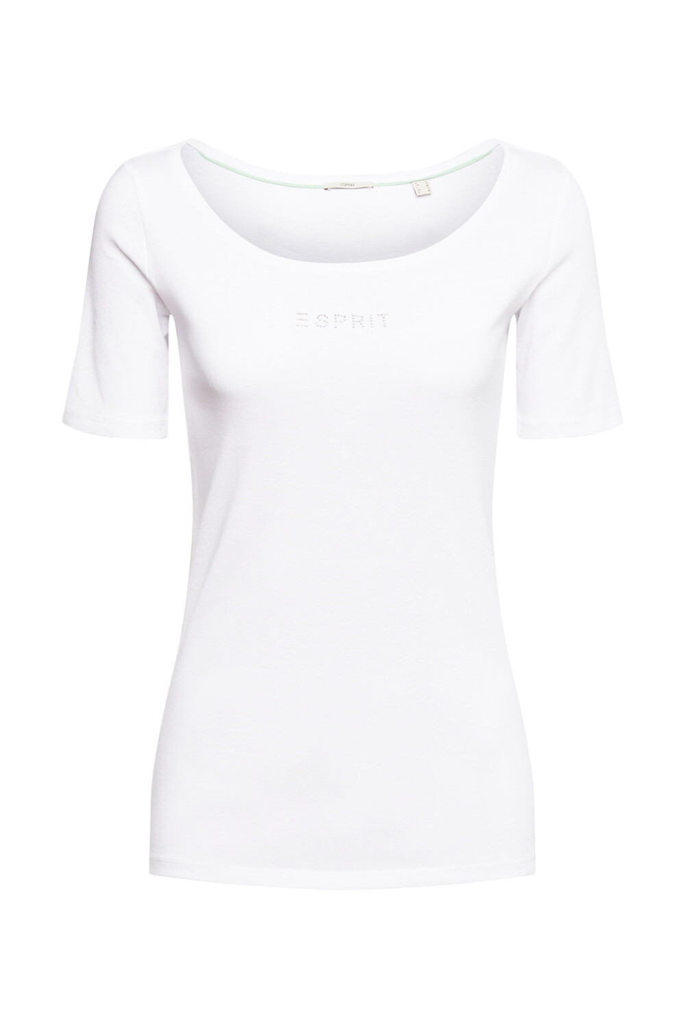

Esprit хлопковая футболка с логотипом, белый
