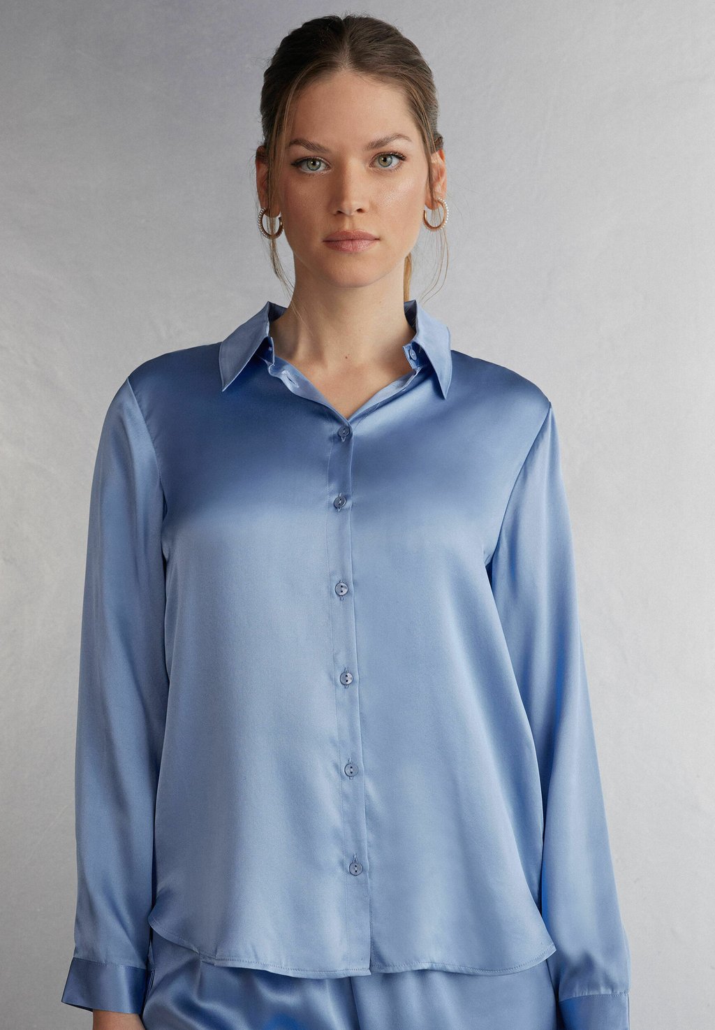 Блузка-рубашка LONG-SLEEVED Intimissimi, цвет hellblau dreamy blue