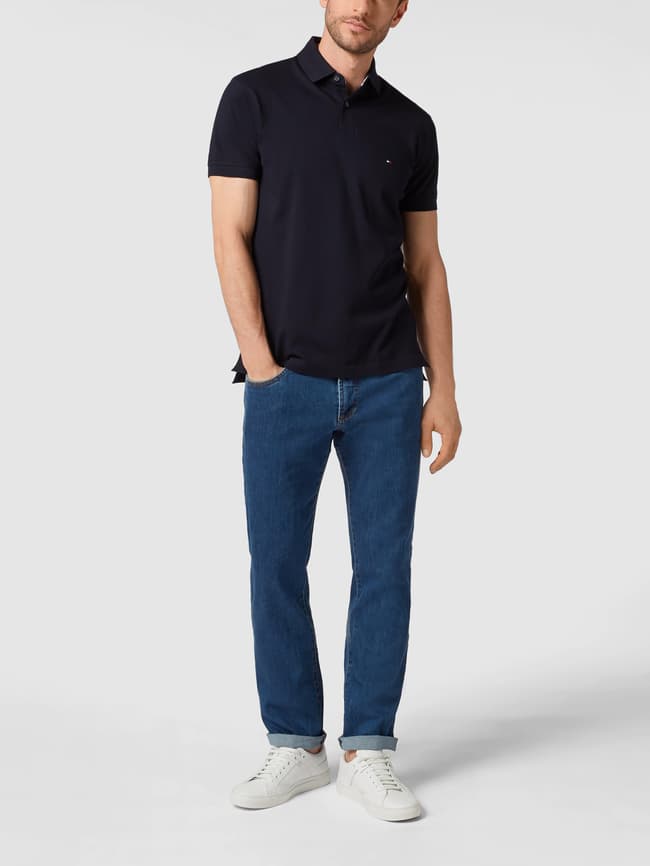 Рубашка-поло из пике стандартного кроя Tommy Hilfiger, темно-синий цена и фото